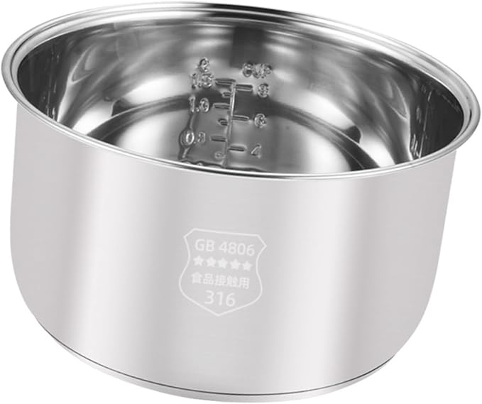 Electric Pressure Cooker Liner Compatible With Midea Electric Pressure Cooker 316L Stainless Steel Liner 4L 5L 6L Inner Thickening General(4L)