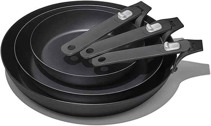 OXO Outdoor Pre-Seasoned Carbon Steel 8 Frying Pan Skillet Detachable Handle for Easy Storage Indoor Use Nonstick with Use Induction Suitable Oven &amp Broiler SafeBrowning GrillSearSauteB