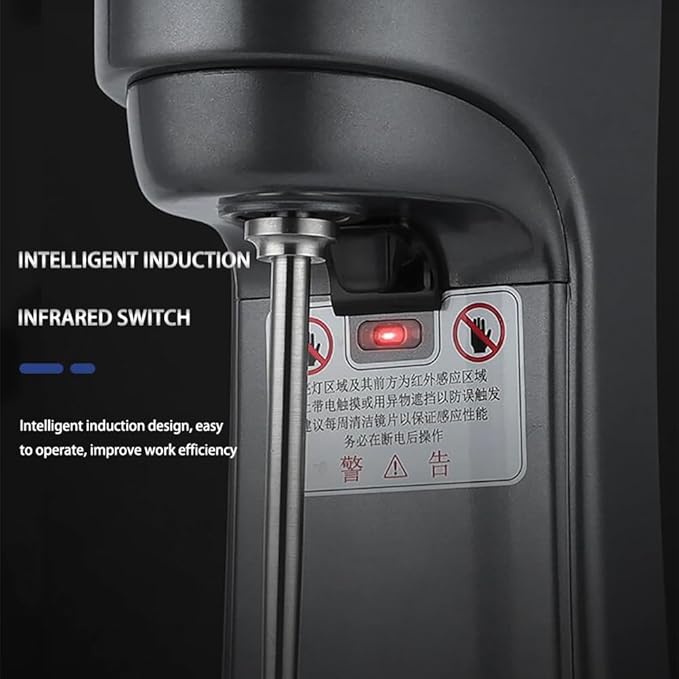 Automatic Milkshake Machine Stainless Steel Commercial Drinks Mixer Blender Shaker Electric Infrared Induction Milk Shake Mixer with 5 Gear Adjustable Speed for Restaurant Coffee Shop Beverage B
