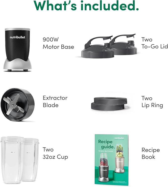 NutriBullet NB9-1301K Pro 13 Pcs Onyx Black900W(Pack of 2)