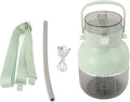 Portable Blender Cup 500ML USB Rechargeable Cordless Mini Electric Juicer Cup with Straw Electric Citrus Juicer Machine (Green)