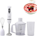 Handheld Immersion Blender with 2-Speed Stirrers Electric Whisk - Kitchen Essentials Set for Food Sauces Soups - Includes Egg-Beater Muddler Cuisine Cup Chopped Meat Bowl - 4-in-1 Hand Blender