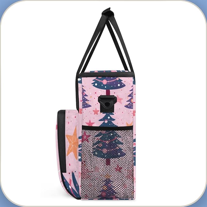 Fantastic Xmas Tree Coffee Maker Carrying Bag Portable Travel Storage Tote Bag Compatible with K-Mini or K-Mini Plus Single Serve Coffee Brewer Carrying Case with Multiple Pockets &amp Shoulder Str
