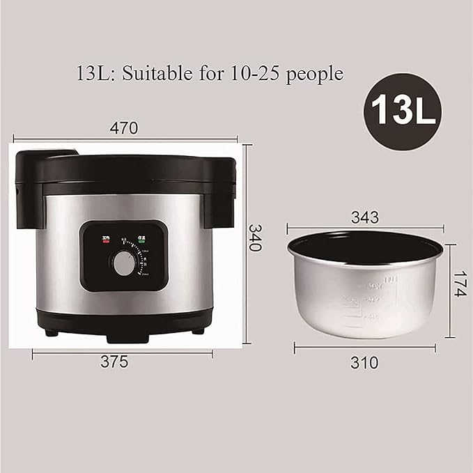 Household Electric Rice Cooker Commercial Non-Stick Large Rice Cooker Automatic Keep Warm For Hotels Restaurants Canteens For 10-25 People