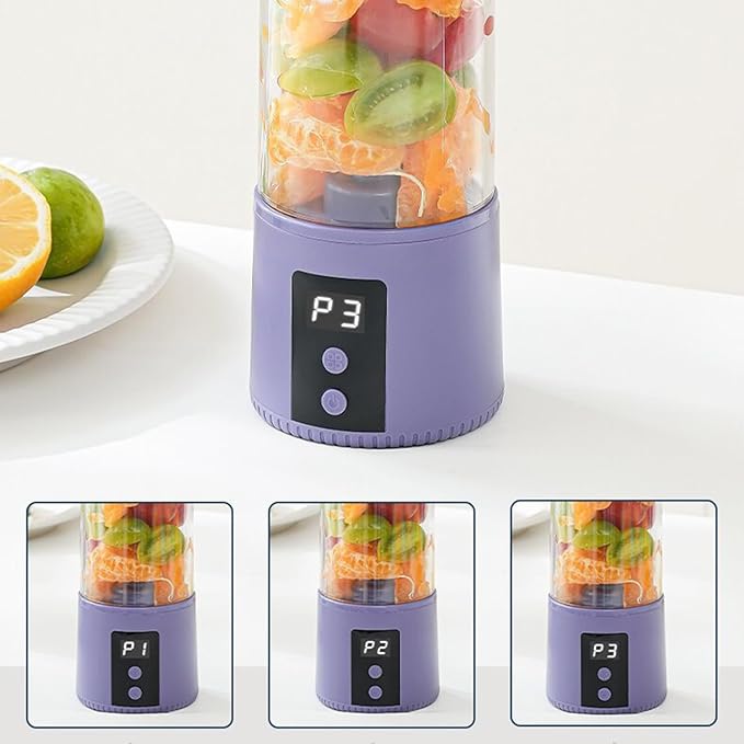 Powerful 7.4V Electric Juicer Cup with Portable Design Texture for Freshness Fruit Blending at Home Gym Office