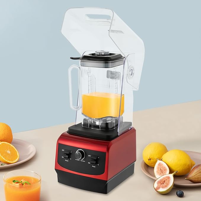 Smoothie Blender with Soundproof Cover - Personal Blender for Shakes Protein Drinks Frozen Fruit &amp Ice Crushing One-Touch Operation BPA-Free Tritan Cup Easy Clean Perfect for Breakfast &amp