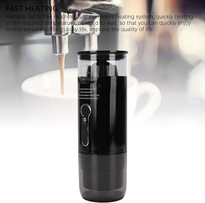 Yosoo Portable Capsule Coffee Maker Small &amp Lightweight Electric Machine for Travel Camping Car DC12V