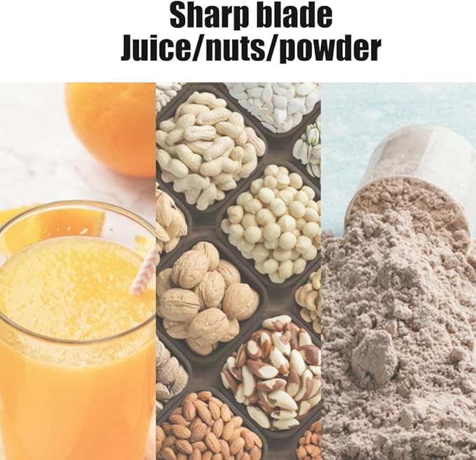 Portable Blender 460ml for Shakes Smoothie Juice for Travel Gym Office 4000mAh Type-C Rechargeable Personal Blender with 6 Sharp Blades Powerful 22000r/m Water Bottle Cup (Blue)