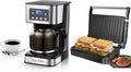 Taylor Swoden 12-Cup Programmable Coffee Maker Drip Coffee Machine and Panini Press Sandwich Maker Aigostar 1000W Sandwich Press Grill