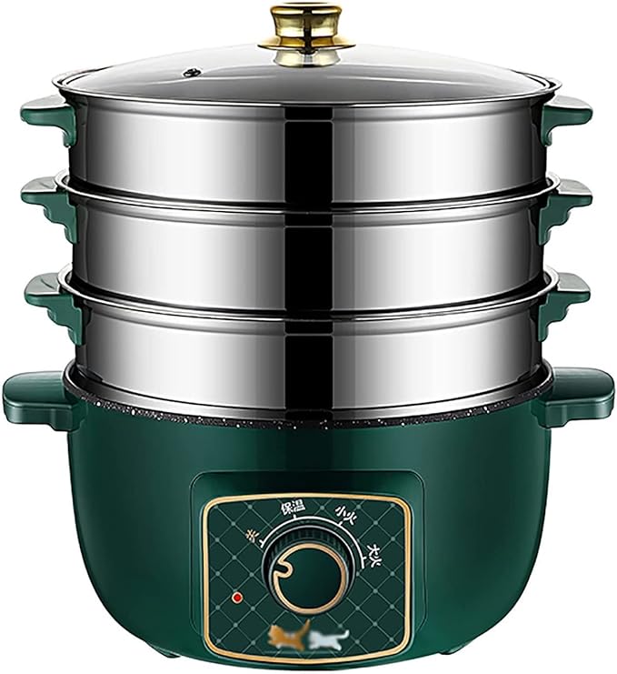 Rice Cooker - Rice Cooker With Steamer Basket 26/28cmRice Cooker With Steamer Household Dormitory Multifunctional All-in-one Frying Pan/wok Non-stick Soup Pot For 3-5 People (Size : 26cm)