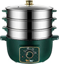 Rice Cooker - Rice Cooker With Steamer Basket 26/28cmRice Cooker With Steamer Household Dormitory Multifunctional All-in-one Frying Pan/wok Non-stick Soup Pot For 3-5 People (Size : 28cm)