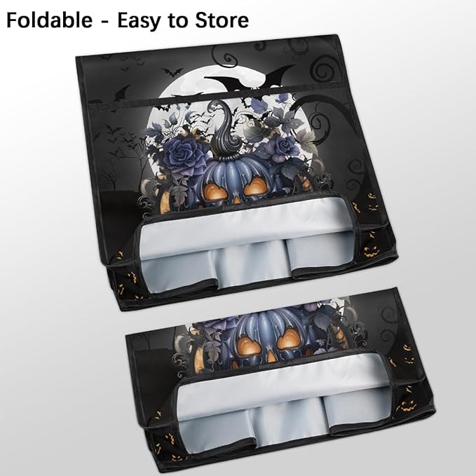 cfpolar Kitchen Aid Mixer Cover Compatible with 6-8 Quarts Halloween Pumpkin Flowers Bats Stand Mixer Cover Kitchen Aid Mixers Accessories Appliance Organizer Bag Dust Covers with Zipper Pocket