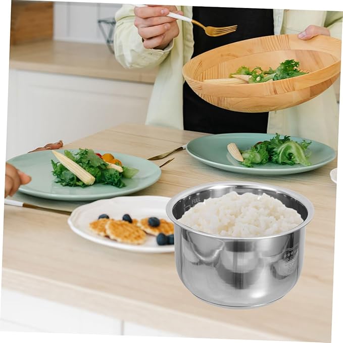 Garneck Household Cooker Inner Pot Stainless Steel Rice Cooker Pot Cooking Liner
