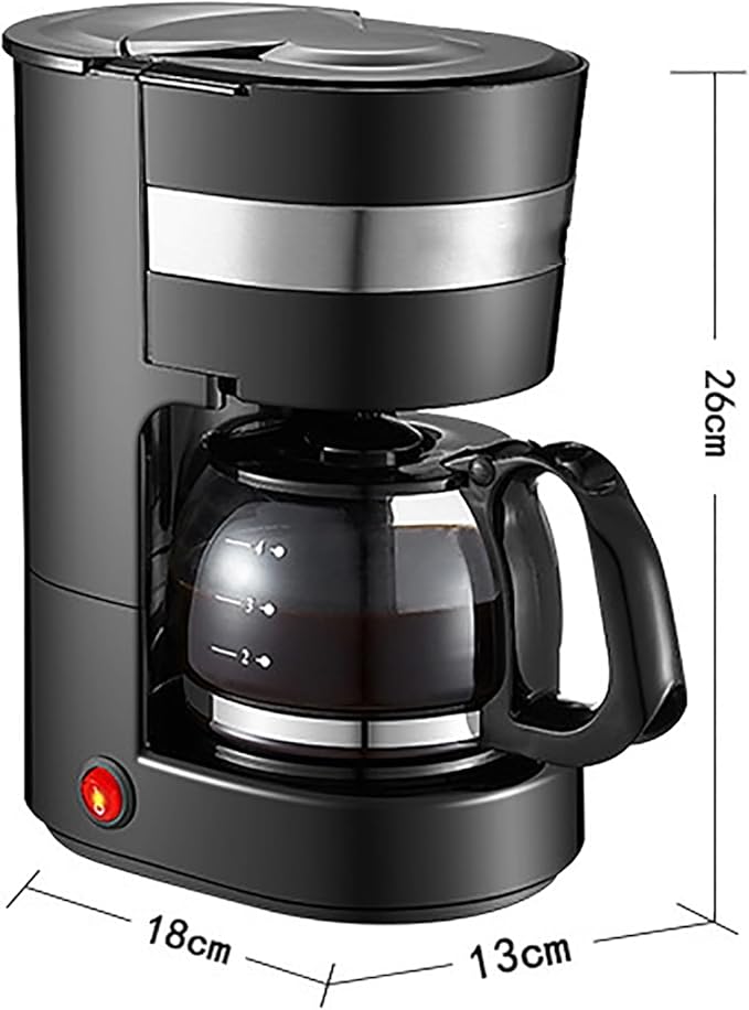 600W Mini Coffee Machine Fully Automatic Tea Maker with Insulation Function Above 50℃ Anti-drip Device and High-density Filter Suitable for Making Coffee and Milk