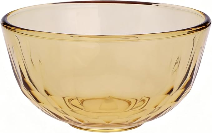 Sunflower Glass Dinnerware Set 2 Diamond Bowls 5.1 x 2.8 and 2 Plates 9 Set of 4 Amber GlassHigh Temperature Resistant Glass Dish Dishwasher Safe