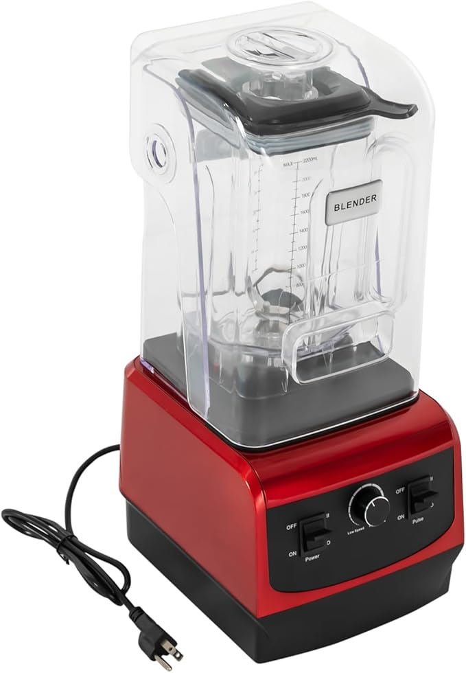 Smoothie Blender with Soundproof Cover - Personal Blender for Shakes Protein Drinks Frozen Fruit &amp Ice Crushing One-Touch Operation BPA-Free Tritan Cup Easy Clean Perfect for Breakfast &amp