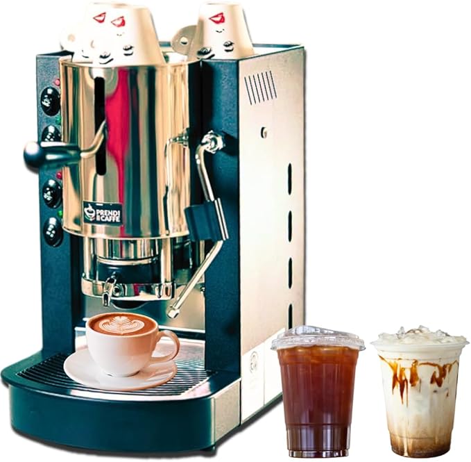 ESE Pod Espresso Machine – Spinel Pinocchio Coffee Maker for 44mm Paper Pods Made in Italy Compact Automatic Espresso Machine for Home &amp Office Includes 100 Free ESE Pods