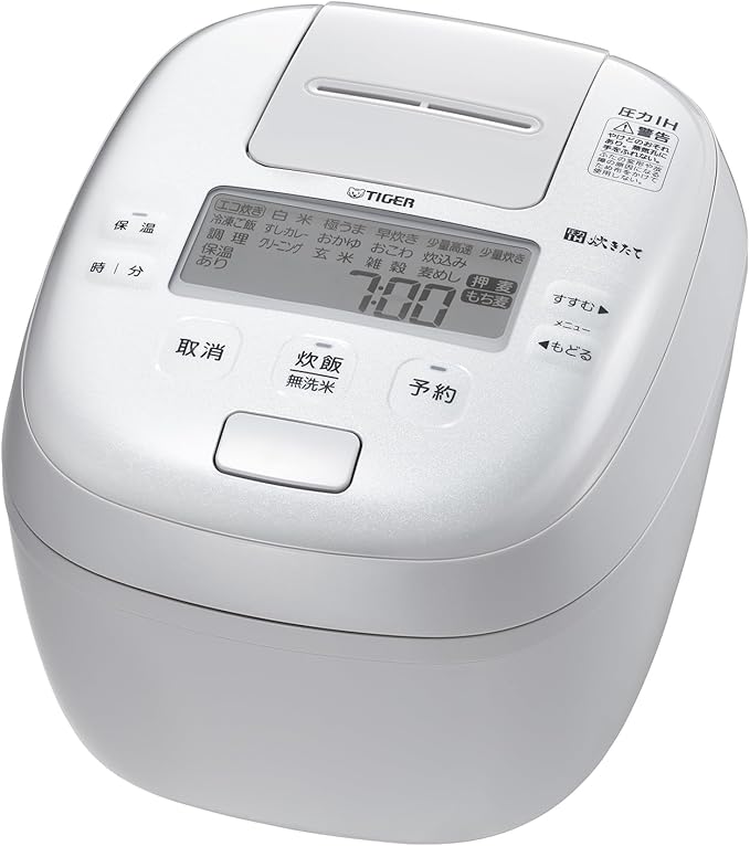 TIGER JPI-Y100-WY [Pressure IH Jar Rice Cooker Pure White] 100V