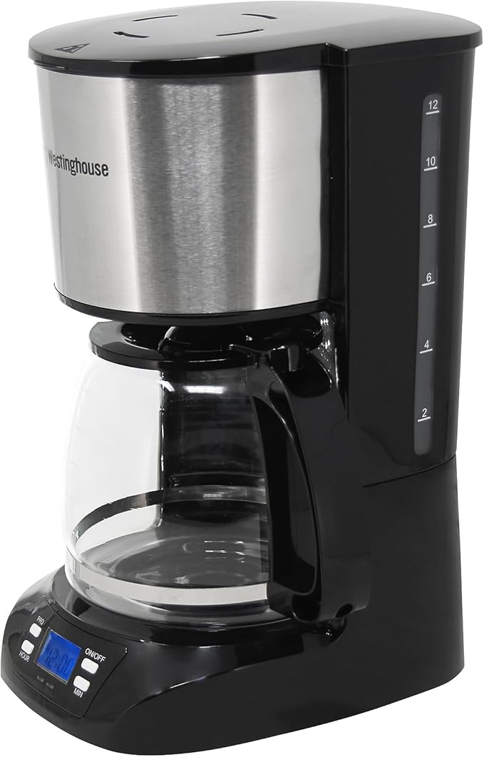 Westinghouse 220 volts 12 cup coffee maker 220v 240 volt Digital Programmable Coffee Machine Permanent Filter &amp Hot Plate (NOT FOR USE IN USA)