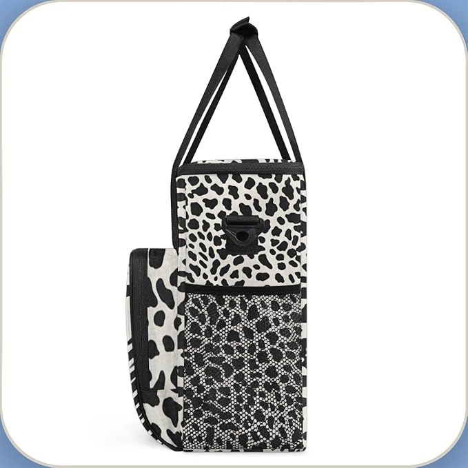 Coffee Maker Carrying Bag Leopard Pattern Single Cup Coffee Maker Travel Bag Compatible with Keurig K-Mini or K-Mini Plus Portable Storage Bag with Shoulder StrapAZ-203