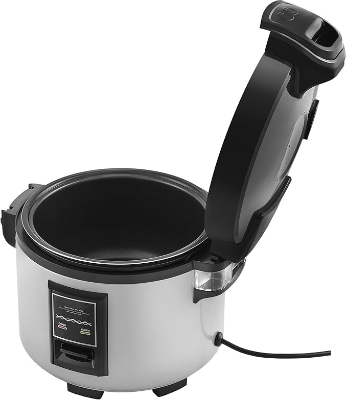 60-Cup Large Rice Cooker - 14 Qt Capacity &amp 12H Keep Warm 3D Heating Technology &amp Non-Stick Inner Pot Easy to Clean Aluminum Commercial Rice Maker for Restaurant and Family Gatherings