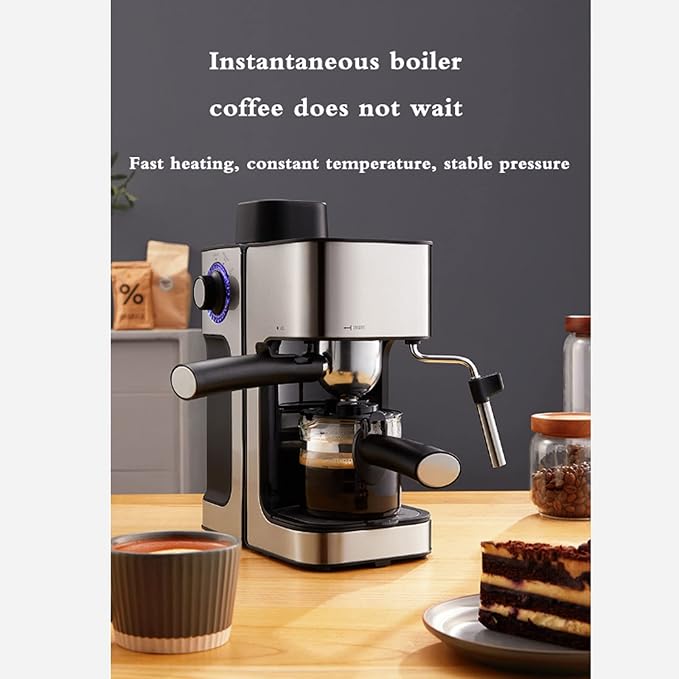 Machine Semi-Automatic Coffee Machine Italian steam and Milk frother 5bar Extraction Pressure Suitable for Cappuccino