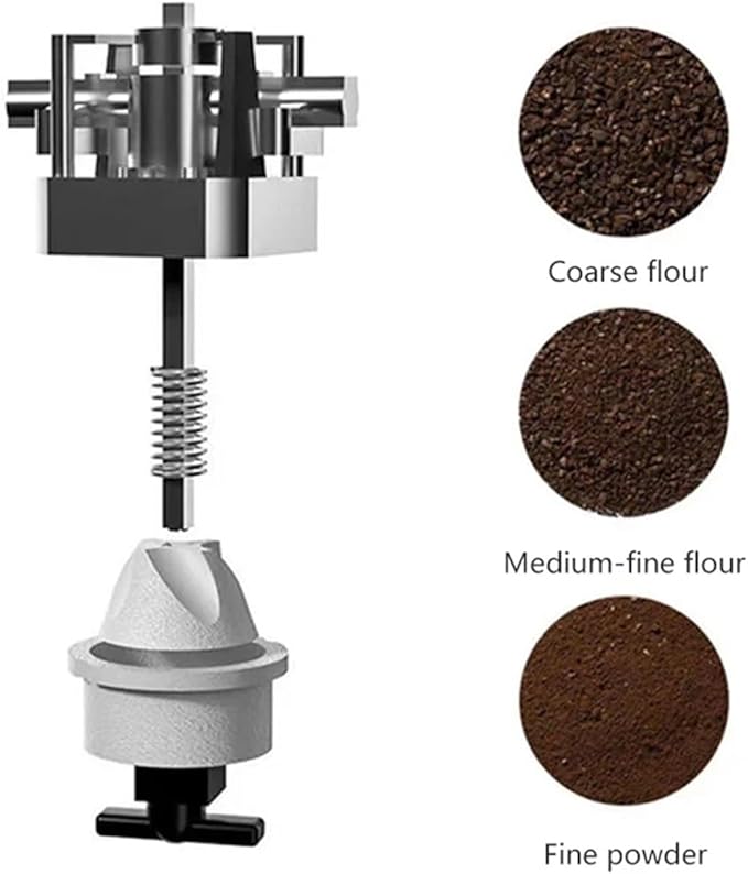 Portable Coffee Machine Electric Coffee Grinder USB Rechargeable Household Stainless Steel Manual Coffee Grinder Coffee Bean Grinderfor Outdoor Travel Picnic(White)