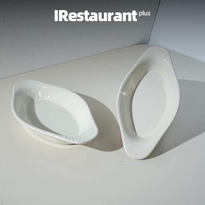 Stoneware Wide Rim Commercial Grade Dinnerware America White Rarebit Dish 12oz Case of 12