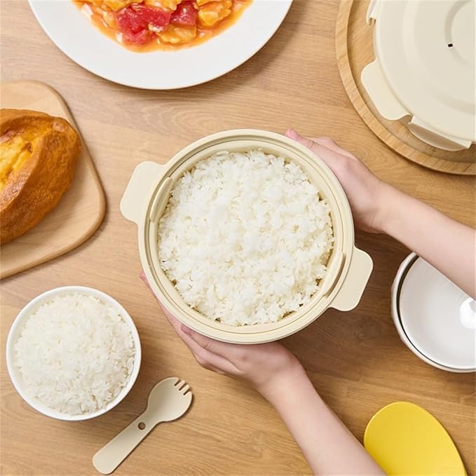 Microwave Rice Cooker And Steamer Pot With Steam Circulation For Even Cooking Of Rice Pasta And Vegetables Portable Design For Travel And Easy Maintenance