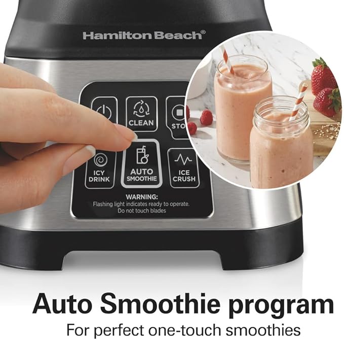 Hamilton Beach Blender and Toaster Bundle - 850W Smoothie Blender with 5 Functions Wave Action System and 40oz Jar plus 2 Slice Toaster with Extra Wide Slots and Bagel Setting