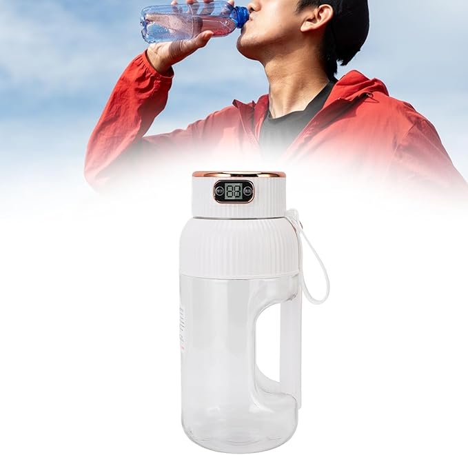 Portable Juicer Cup 150W 1200ml Mini Travel Blender with Detachable Design and Overload Prevention for Gym Home Office Sports Use (White)