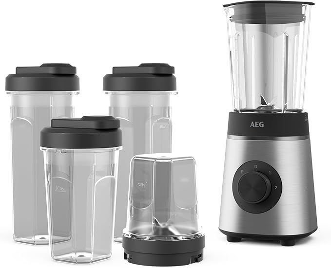 AEG Blender CB4-1-6ST Deli 4 stainless steel/350 watts/23000 revolutions/minute/600ml jug/dishwasher safe/stainless steel