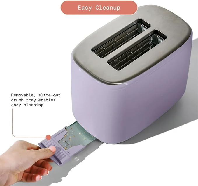 2 Slice Toaster Touch-Activated Display Extra Wide Slots Bagel Function Stainless Steel Kitchen