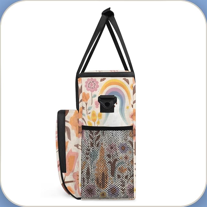 Spooky Ghosts Coffee Maker Carrying Bag Cute Ghosts Travel Storage Bag Compatible with K-Mini or K-Mini Plus Single Serve Coffee Brewer Carrying Case with Multiple Pockets &amp Shoulder Strap