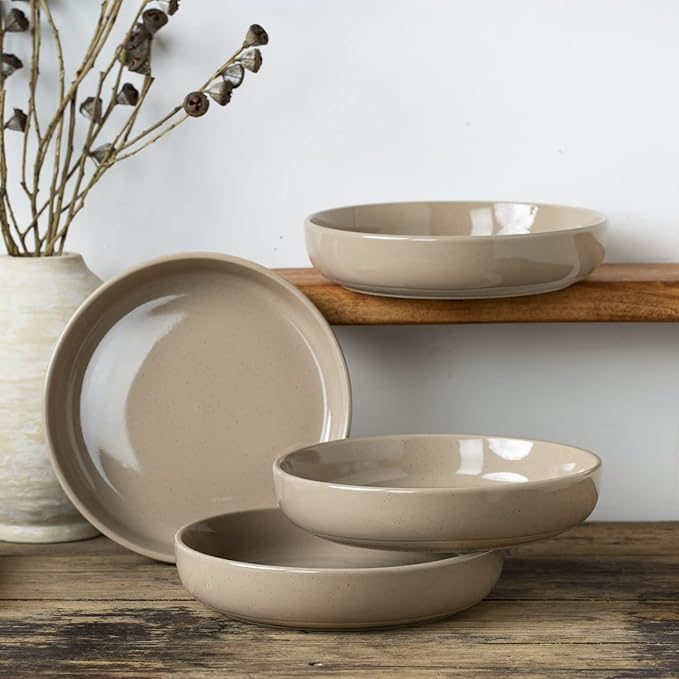 Famiware Milkyway Dinnerware Sets 20 Piece Dish Set Cinnamon Brown