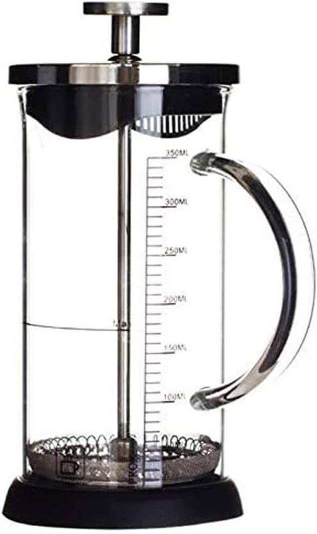 Insulated French Press Coffee Maker | Stainless Steel 4 Cup Coffee Press Pot for Pour Over Brewing | 34 fl oz Borosilicate Glass