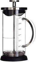 Insulated French Press Coffee Maker | Stainless Steel 4 Cup Coffee Press Pot for Pour Over Brewing | 34 fl oz Borosilicate Glass