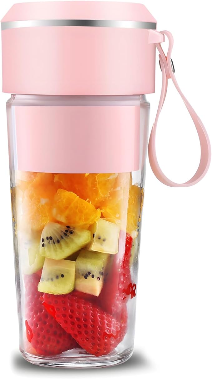 200W Portable Juicer Rechargeable Blender with 400 Ml Capacity Ideal for Home Office Fitness and Juicing