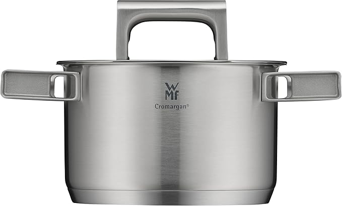 WMF Ultimate Cool 5-Piece Induction Saucepan Set with Stainless Steel Lid Matt Cromargan Stainless Steel Induction Pots Set Uncoated Inner Scale Dishwasher Safe