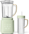 PowerExact Blender 700W with PrecisionSense Auto-Adjust Dual Jar System 4 Preset Programs Dishwasher Safe Parts (Sage Green)