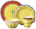 Pfaltzgraff Pistoulet Red 16 Piece Dinnerware Set Service for 4