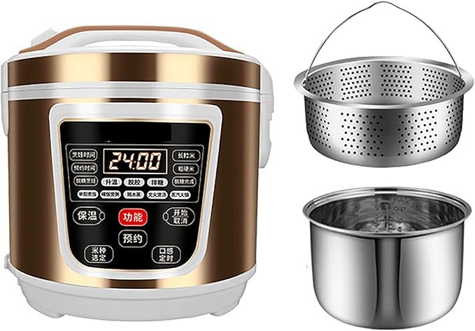Low-Sugar Rice Cooker (3/5L) Household 304 Stainless Steel Inner 24H Reservation Rice Soup Separation Rice Cooker for 2-7 People