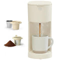 WILLOW K-Cup Coffee Maker Single Serve Coffee Maker with 6 to 12oz Brew Size &amp Strong Brew Option Single Cup Coffee maker made with 99% PCR Recycled Plastics Coffee Machine - CREAM WHITE