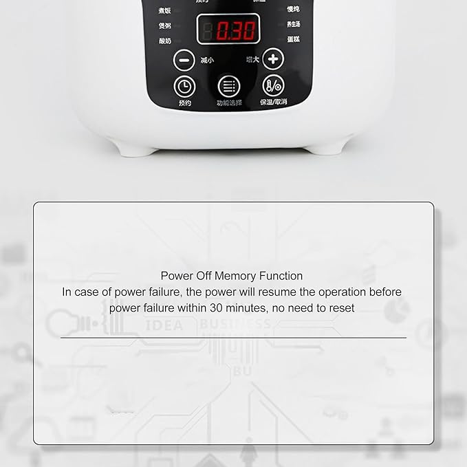 2L Car Rice Cooker Electric Rice Cooking Pot Non Stick Liner with 7 Stage Heat Control Portable Travel Rice Cooker for RV Camping and Distance Travel Includes