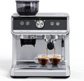 20 Bar Barista-Grade Espresso Machine with Conical Burr Grinder &amp Steam Wand - PID Control Stainless Steel Coffee Maker with 95oz Detachable Tank for Latte Cappuccino Home Cafe - Silver