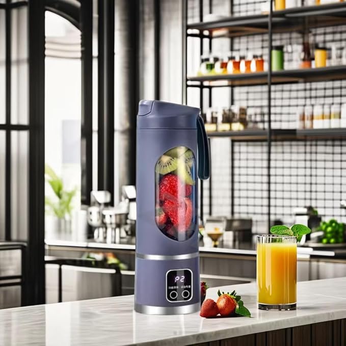 Paramexview® Portable Blender 16oz/500ml for Juices &amp Smoothies with 12 Stainless Steel Blades | USB Rechargable &amp 3 Levels Multi-Speed Control | 50W Powered fusion Portable Blender