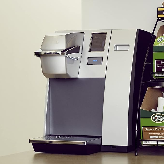 Office Pro Commercial Coffee Maker Single Serve K-Cup Pod Coffee Brewer Silver Extra Large 90 Oz. Water Reservoir