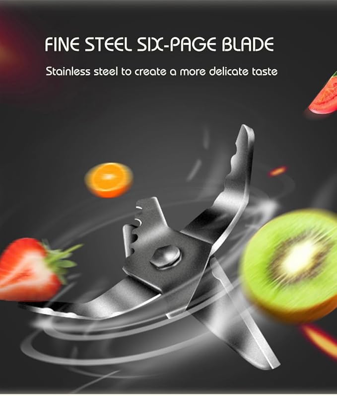 Plastic Fruit Mixer Blender Black Household Semi-Automatic with Grinder Attachment