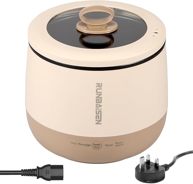 1.6 L Small Electric Rice Cooker Mini Rice Cooker 450 W 220 V Nonslip Rice Maker 36 Minutes Fast Cooking Rice Cooker and Warmer Over Heating Boil Dry Protection for Cooking Rice Porridge