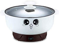 JIAN YA NA 110V Electric Skillet with Lid 4-in-1 Multifunction Non-Stick Stainless Steel Electric Hot Pot Noodles Rice Cooker Steamed Egg Soup Pot Mini Heating Pan Cooking Fried